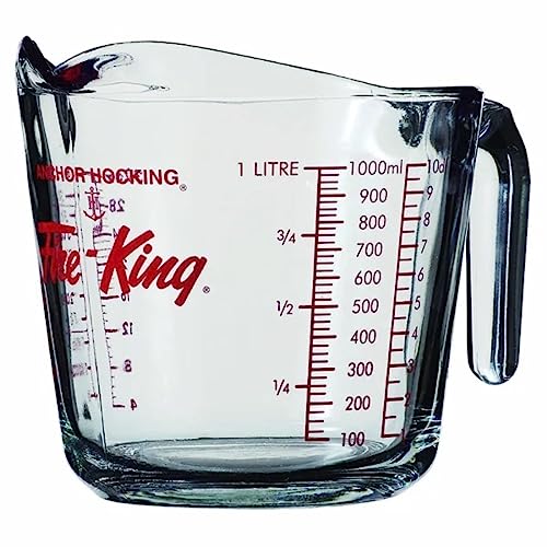 Anchor Hocking Fire-King Measuring Cup, Glass, 4-Cup