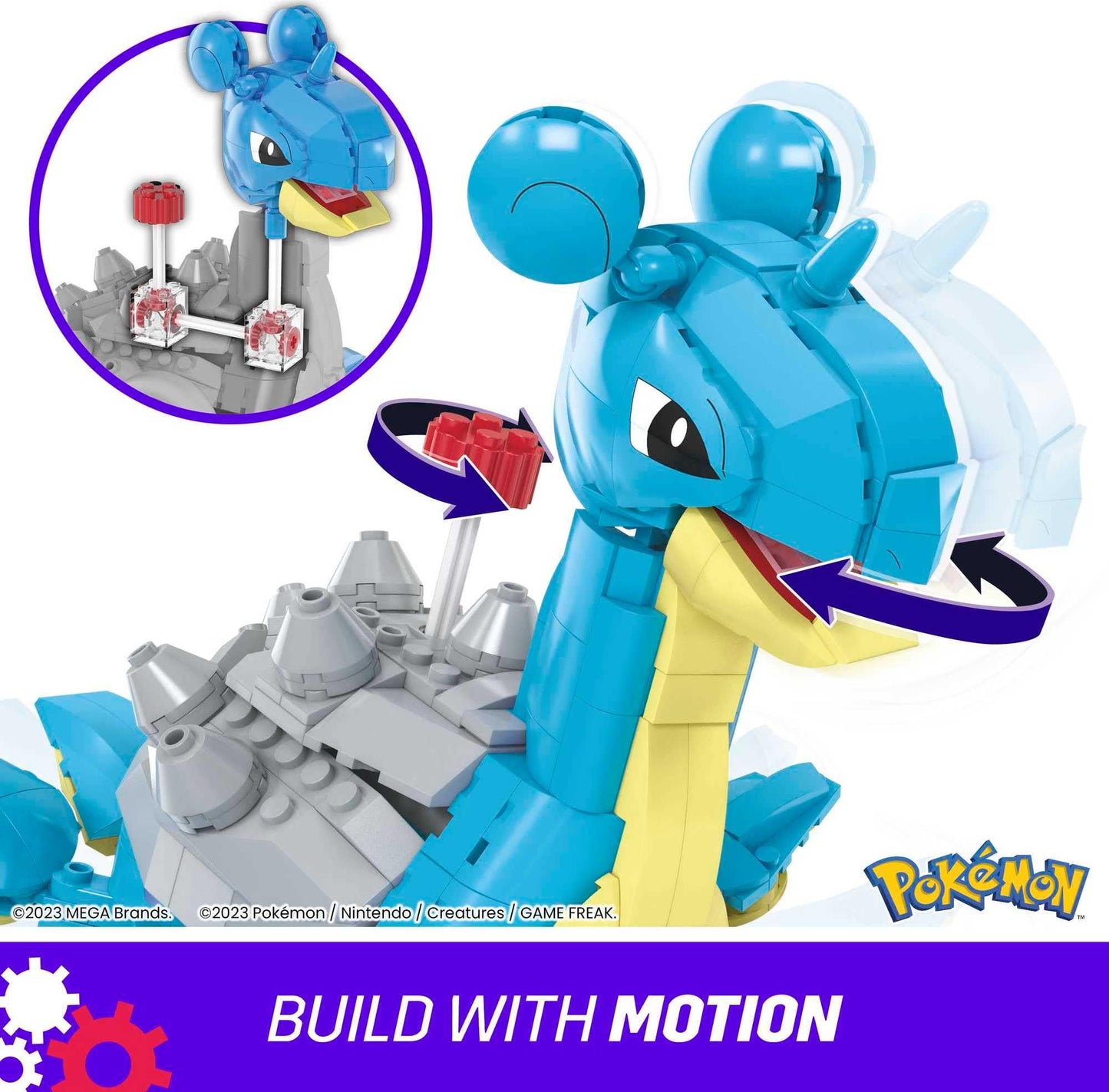 MEGA Pokémon Building Toys Set Lapras with 527 Pieces