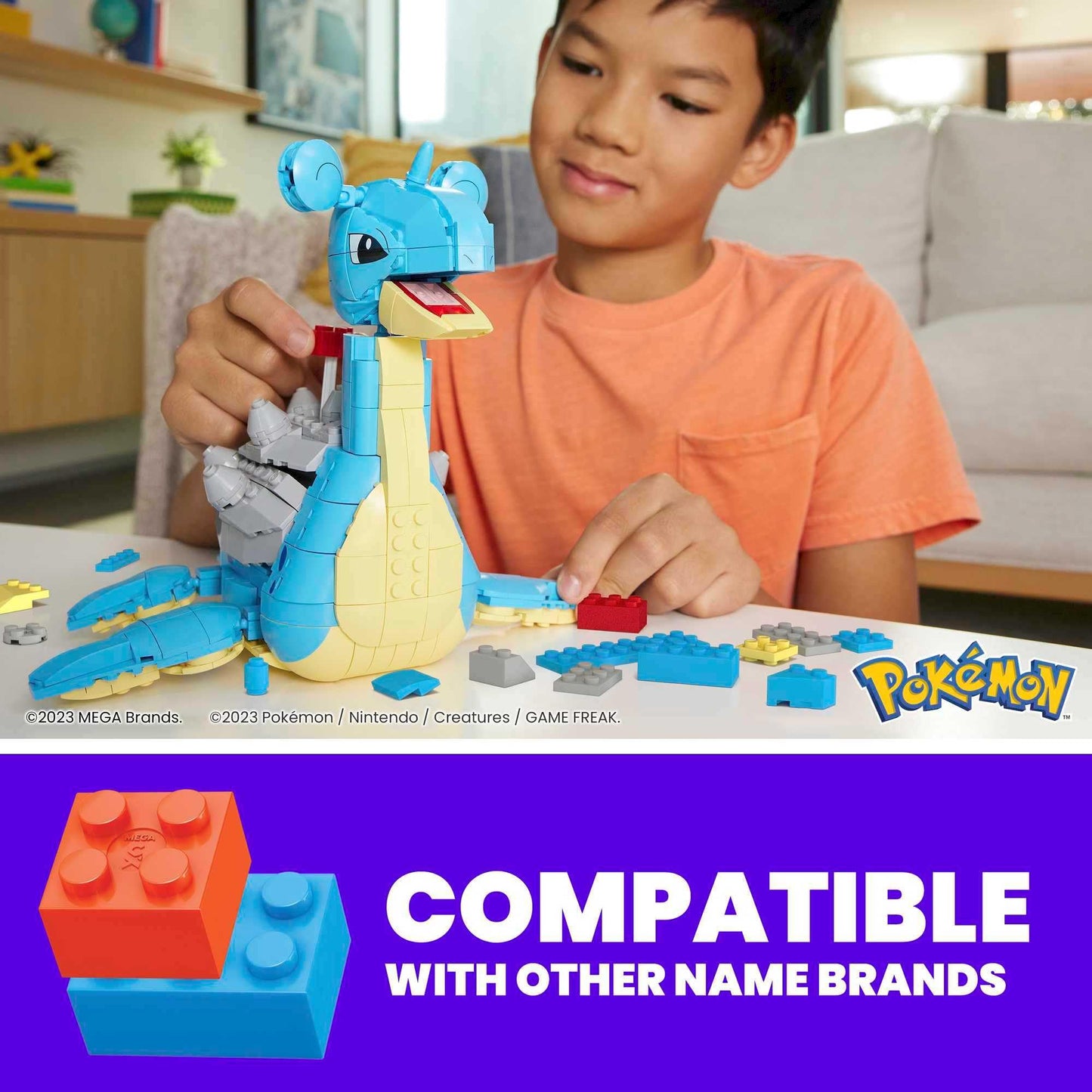 MEGA Pokémon Building Toys Set Lapras with 527 Pieces