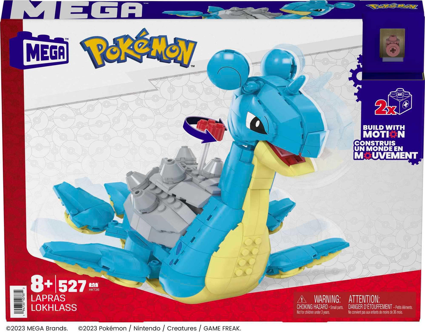 MEGA Pokémon Building Toys Set Lapras with 527 Pieces